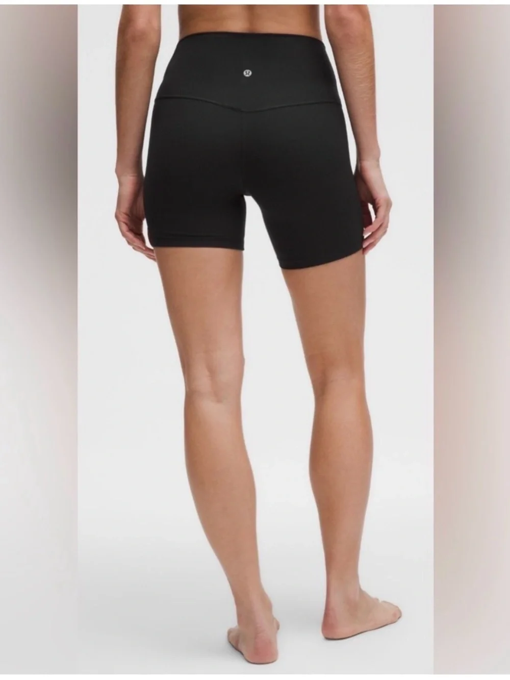 Lululemon Align Ribbed High Rise Short 6 Inch Black Size 6 Nulu Four Way Stretch